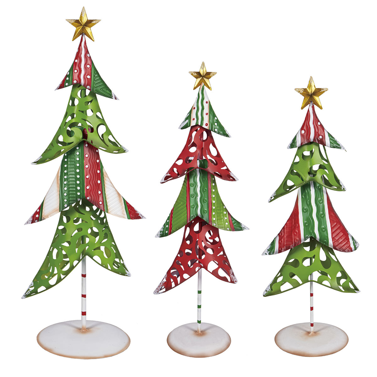 Festive Laser Cut Christmas Trees Garden Statuary Foxboro Fork in the