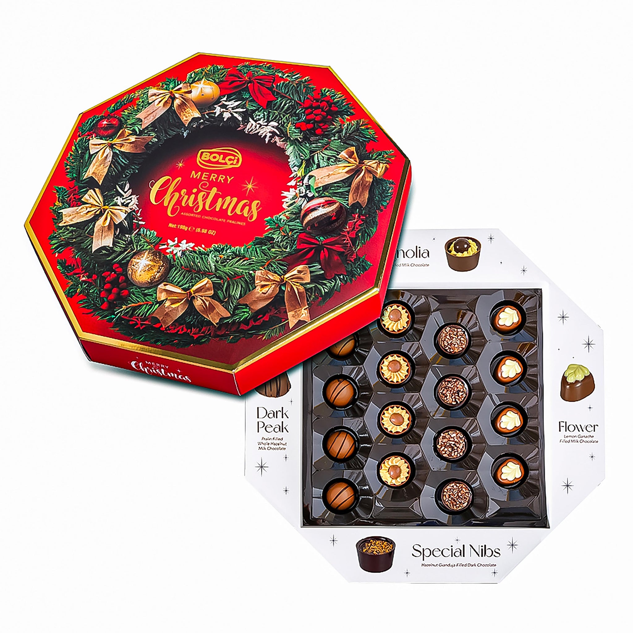 Bolçi Merry Christmas, Assorted Chocolate Pralines – Foxboro Fork